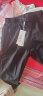 红蜻蜓（RED DRAGONFLY）休闲裤男士运动微弹时尚品牌印花百搭休闲直筒长裤子 黑色A 2XL 实拍图