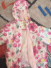 贝壳家族宝宝印花外套春装新款女童童装儿童外套上衣wt6806 粉色花朵 100cm 实拍图