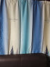一居尚品 窗帘儿童飘窗渐变色卡通卧室遮光ins风格彩条鹿蓝色1.7高2.0米 实拍图