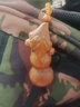 興潤(rùn)閣 桃木葫蘆吊墜項(xiàng)鏈鑰匙 隨身長(zhǎng)款桃木葫蘆毛衣鏈實(shí)木雕刻 鑰匙扣款 曬單實(shí)拍圖