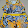 佑游游泳衣女泡温泉分体式三件套装保守遮肚显瘦泳装105504BF黄色 XL 实拍图