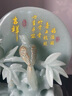 班德拉斯竹報平安擺件客廳玄關(guān)電視柜裝飾品擺件新居禮物喬遷之喜搬家禮物 竹報平安藍冰玉色 約35*16*30cm 曬單實拍圖