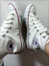 匡威（Converse）官方 All Star男女经典高帮帆布鞋白色101009 101009/白色 36.5 实拍图