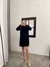 皮爾卡丹（pierre cardin）小個子打底秋天的連衣裙新款女春秋冬2025洋氣配外套內(nèi)搭毛衣裙顯 咖色 2XL 曬單實拍圖