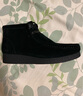 Clarks其樂(lè) WALLABEE EVO女鞋復(fù)古潮流舒適高幫袋鼠厚底鞋 黑色 261747434 38 曬單實(shí)拍圖