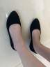 老北京布鞋女单鞋平底上班鞋牛筋底软底一脚蹬工作鞋职业黑色布鞋 黑色 35 实拍图