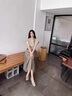 妃莉杋（FeiLiFan）法式連衣裙女裝新款2025夏季高級感小個(gè)子氣質(zhì)時(shí)尚裙子套裝女夏天 米色 M （建議96-106斤） 曬單實(shí)拍圖