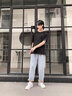 肆緘】牛仔褲男寬松直筒褲夏季新款百搭休閑褲ins韓版潮流薄款褲子男港風(fēng)寬松翻邊格子牛仔褲 【關(guān)注店鋪優(yōu)先發(fā)貨】C人幫9052淺藍色 XL 曬單實(shí)拍圖