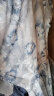 百图betu女装2024夏季新款连衣裙V领花边雪纺印花连衣裙女2404T91 蓝色 M（蓝色预售05/23发货） 晒单实拍图