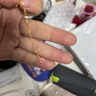 菜百首飾 黃金耳飾 桃氣滿(mǎn)滿(mǎn)粉色元氣桃花耳墜 計價(jià) 約1.55克 曬單實(shí)拍圖