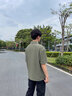 太平鳥男裝POLO衫休閑肌理工裝短袖夏季男士質(zhì)感簡約 黑綠色 XL  曬單實拍圖