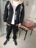 啄木鳥假兩件夾克外套男士休閑套裝春秋季潮牌穿搭配青少年學(xué)生衣服男裝 910黑色春秋三件套 XL 【120-140斤】 曬單實(shí)拍圖