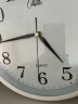 康巴丝（Compas）挂钟时尚卧室客厅办公时钟日历挂表简约创意石英钟表 灰色C2246直径28cm 实拍图