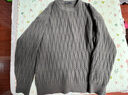 JEEP SPIRIT吉普毛衣男秋冬季韓版針織衫男士波紋毛線(xiàn)衣打底衫 中灰 3XL  曬單實(shí)拍圖