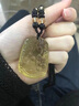 MARDOTG巴西黃水晶三合吊墜十二生肖護身符三合貴人項鏈本命年男女 生肖（猴鼠龍）搭配精美繩鏈 曬單實(shí)拍圖