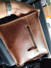 Geremen男士劍橋包單肩包斜挎包休閑包時(shí)尚大容量男款頭層牛皮郵差包6302 棕色 曬單實(shí)拍圖