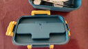 美厨（maxcook）微波炉饭盒 大容量加深3格学生饭盒塑料饭盒1200ml 深蓝色MCFT274 实拍图