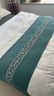 卡瑪奴賓館酒店客房床上用品民宿床尾巾床旗床蓋床尾墊裝飾條床圍巾床搭 青色升級款 50cm*210cm 1米5床使用/條 曬單實(shí)拍圖