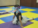 三沙（Sansha）兒童芭蕾舞蹈服TUTU紗裙練功服開襠短袖演出服68AH0002黑L 曬單實(shí)拍圖