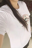 歐妤短袖t恤女2025春夏季韓版顯瘦百搭寬松休閑上衣打底衫 白色S愛(ài)心+白色夏天 2XL 建議120-130斤 曬單實(shí)拍圖