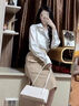 瑜尚臻品白色襯衫女春秋垂感氣質(zhì)高級感上衣疊穿法式職業(yè)通勤面試復(fù)古內(nèi)搭 【白色】L（推薦95-120斤） 曬單實拍圖