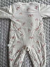 顆粒熊（KELIXIONG）嬰兒衣服冬季夾棉哈衣薄棉款單排扣寶寶長(cháng)袖爬爬服超萌春秋嬰兒服 雙向奔赴(40克重)酒紅 80cm 曬單實(shí)拍圖