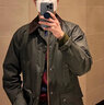 Barbour bedale經(jīng)典油蠟夾克barbour巴伯爾涂蠟風(fēng)衣外套 安欣同款 olive 橄欖綠 S 曬單實(shí)拍圖