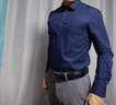 柒牌男裝長(cháng)袖襯衫男春夏休閑翻領(lǐng)襯衣【三防易打理】1JA70560 藏青 38 170/84A 曬單實(shí)拍圖