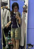 QGF美式破洞牛仔短褲女夏季新款寬松百搭oversize直筒休閑五分中褲子 泥黃色 M 曬單實(shí)拍圖