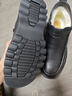 老爺車(chē)冬季棉鞋男皮毛一體加絨中老年爸爸皮鞋男牛皮高幫男鞋防滑雪地靴 LYCM18222黑色 39 曬單實(shí)拍圖