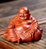 靜心壺韻 紫砂茶寵 宜興全手工紫砂茶寵人物佛像雕塑工藝品 彌勒佛家居茶臺(tái)擺件可養(yǎng)茶具配件 朱泥 曬單實(shí)拍圖