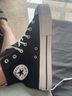 匡威（Converse）官方All Star Lift女高幫帆布經(jīng)典厚底鞋黑色560845C 560845C/黑色 41 曬單實(shí)拍圖