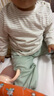 babylove嬰兒T恤純棉春秋款寶寶上衣休閑打底衫條紋長袖衛(wèi)衣春季內(nèi)搭 生椰咖 80 cm 曬單實拍圖