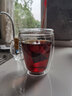 MARTIGUES簡(jiǎn)約雙層玻璃杯帶把耐熱花茶杯透明隔熱水杯冷飲牛奶果汁咖啡杯子 475ml雙層馬克杯有蓋 曬單實(shí)拍圖
