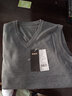 恒源祥秋冬季純羊毛背心西裝馬甲男V型領(lǐng)羊毛衫針織毛衣坎肩中年爸爸裝  中灰  3XL 190(建議185-210斤) 曬單實(shí)拍圖