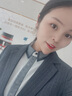 微羽軒小西裝女職業(yè)裝女裝套裝正裝條紋工作服女前臺酒店專(zhuān)柜西服外套 藍色條紋西裝+半裙+6889灰色襯衫 M(建議：90-100斤) 曬單實(shí)拍圖