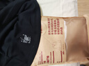 無印良品（MUJI）男式 棉冬季 V領(lǐng) 長袖T恤 打底衫 黑色 S 曬單實(shí)拍圖