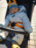 童泰秋冬5個(gè)月-4歲嬰幼兒寶寶輕薄款連帽外出服羽絨服上衣 藍色 90 cm 曬單實(shí)拍圖
