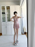 亦美珊連體泳衣女顯瘦遮肚2025年新款聚攏保守微胖海邊度假沙灘裙泡溫泉 藕粉色 L 150-175cm100-120斤卡碼拍大 曬單實(shí)拍圖