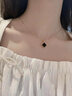 曼禾S999足銀四葉草項鏈女士吊墜首飾老婆生日七夕情人節(jié)禮物送女生友 「足銀+紅瑪瑙」四葉草項鏈 曬單實拍圖