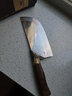 龍虎斬正宗龍泉純手工鍛打菜刀廚師鋒利切片刀廚房斬骨切肉兩用刀 秀才圓形切片刀（不能斬骨） 曬單實(shí)拍圖