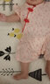 吉杰貓（JEFFREY CAT）嬰兒連體衣服夏裝無(wú)袖純棉中國風(fēng)女寶寶公主滿(mǎn)月周歲漢服薄款中國風(fēng)新生兒 粉色小花 73cm(適合12-15斤) 曬單實(shí)拍圖