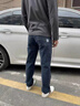 JEEP SPIRIT牛仔褲男秋季新款直筒寬松大碼褲子男彈力潮牌休閑長褲 703藍灰色 31 曬單實拍圖