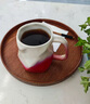 九土復古窯變不規則馬克杯家用陶瓷茶杯辦公室大容量咖啡杯個(gè)性情侶杯 復古茜紗紅 曬單實(shí)拍圖