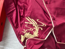 卡梵黎（kafanli）禮盒裝）結(jié)婚睡衣新婚禮物情侶春夏冰絲綢本命年龍風(fēng)年夏季紅色 龍鳳刺繡（90用戶選擇 M 女 曬單實(shí)拍圖