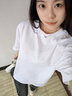 MMOPTOP純色重磅短袖T恤男夏季簡(jiǎn)約純棉寬松休閑打底衫女T001 2白色M 曬單實(shí)拍圖