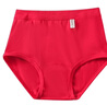 宜而爽女士純棉羅紋內褲寬松大碼短褲全棉高腰中老年人媽媽三角褲CL863N CL863N-3條大紅 L/165/90 曬單實(shí)拍圖