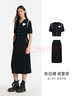 歌莉婭 新品  天絲毛織套裝（毛織上衣+毛織半裙）  1C3JAA570 00B黑色 L 曬單實拍圖