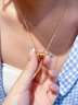 中國黃金（CHINA GOLD）小蠻腰黃金項鏈女士99足金吊墜素鏈七夕情人節(jié)禮物送女朋友老婆 足金小蠻腰掛墜【贈S925鏈】【紀(jì)念品】 曬單實拍圖