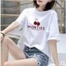 翎悅短袖t恤女純棉寬松夏季女裝2025新款韓版純色圓領(lǐng)顯瘦女上衣體恤 白色（圖案隨機，慎拍) XL 建議120-135斤 曬單實(shí)拍圖